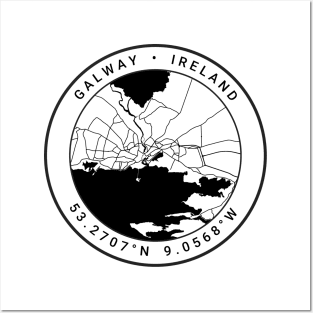 Galway Map Posters and Art